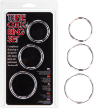 Bling for your cock this three piece set will look good and keep you hard