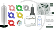 Kit Includes:
1 x Cylinder
1 x Cockring Applier
1 x Pistol Grip
1 x Tubing
1 x Pressure Gauge
6 x Cockrings
1 x Baby Powder Treatment
1 x Instructions
1 x DVD Instructions